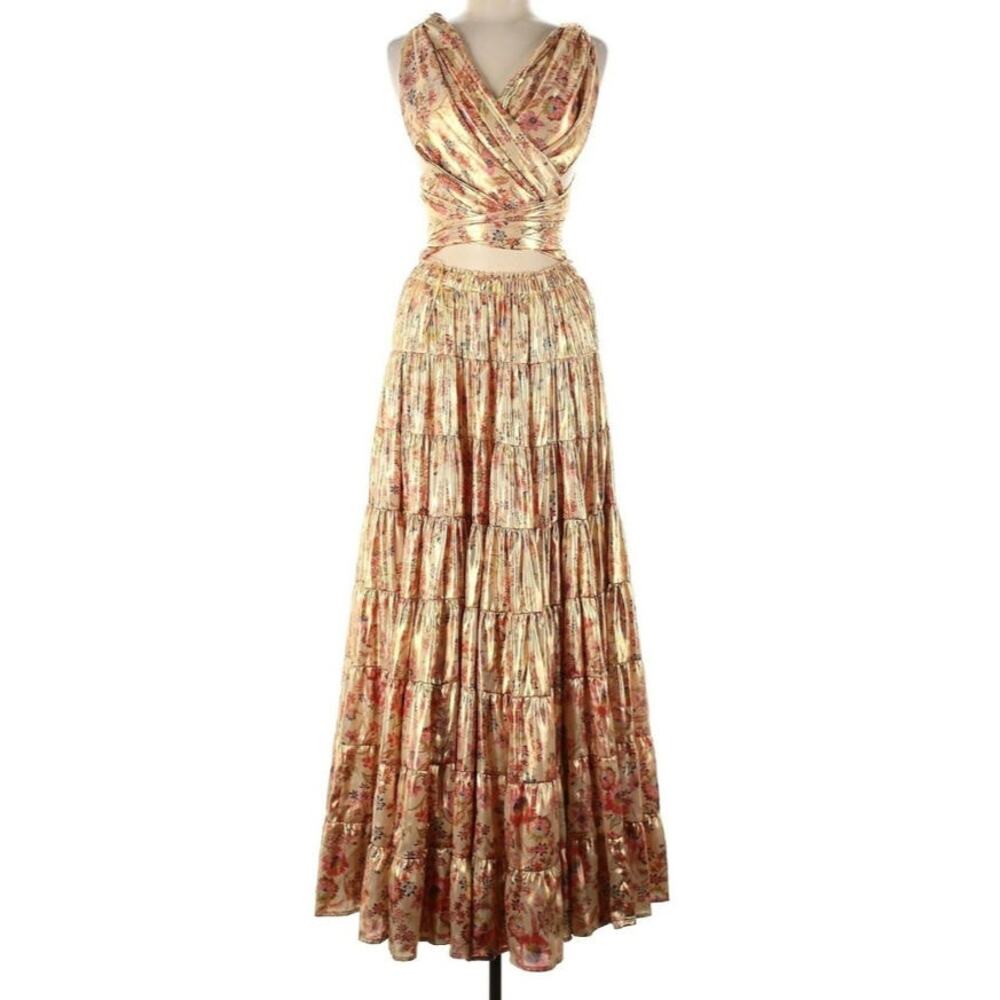 NWT Free People Shimmering Something Magical Floral Maxi Dress - Picture 2 of 10